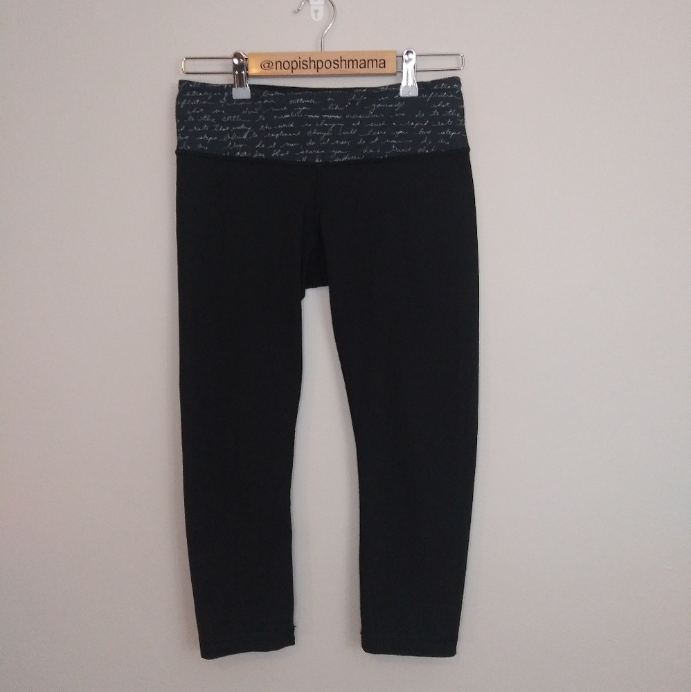 Lululemon Wunder Under Crop II Script Size 6 - Picture 3 of 11